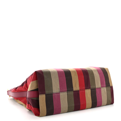 Fendi Canvas Striped Pequin Hobo Multicolor 4 of 13