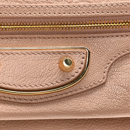 Balenciaga Agneau Giant 12 Gold Hardware Envelope Strap Clutch Rose Bonbon 16 of 17