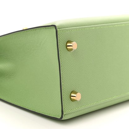 Hermes Epsom Kelly Sellier 25 Vert Criquet 9 of 11