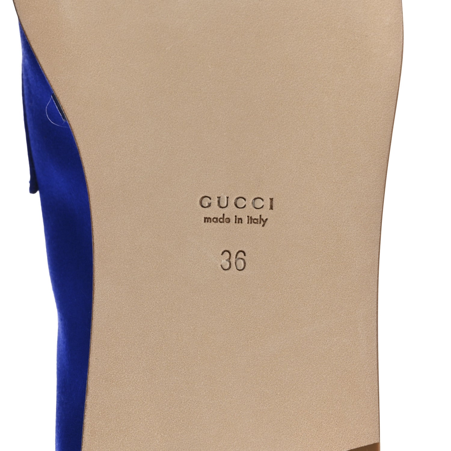 Gucci Satin Crystal Horsebit Slip On Loafers 36 Electric Blue 8 of 10