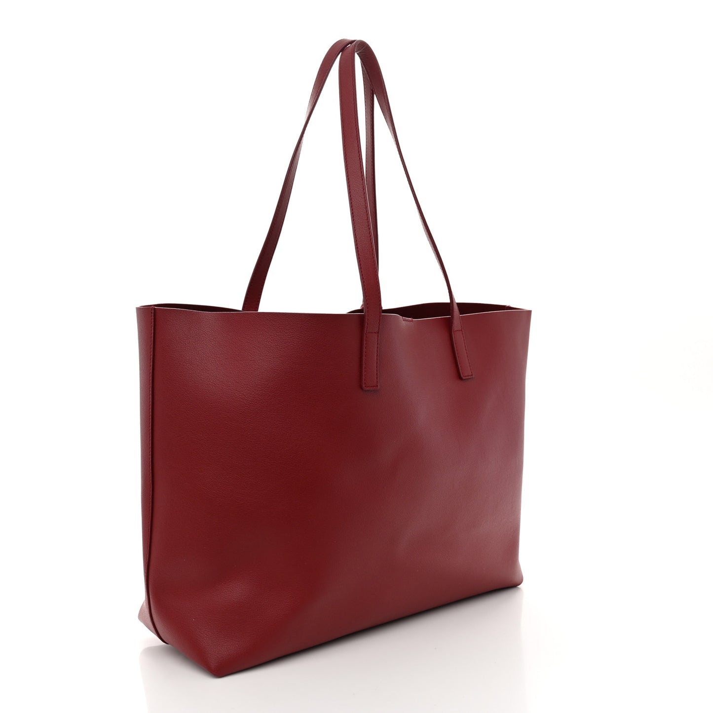Calfskin Large Shopping Tote Opyum Red
