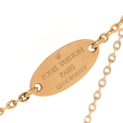 Louis Vuitton Nanogram Name Tag Necklace Gold 5 of 6