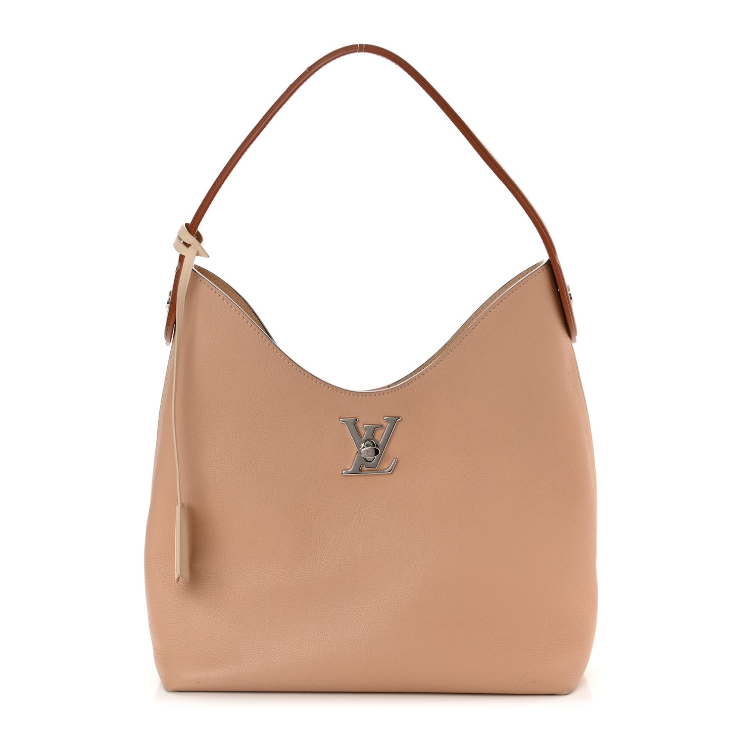 Calfskin Lockme Hobo Beige