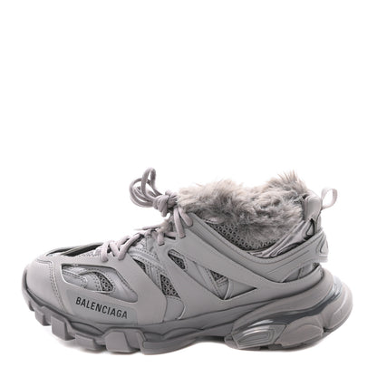 Balenciaga Mesh Rubber Faux Fur Track Sneakers 41 Grey 1 of 8