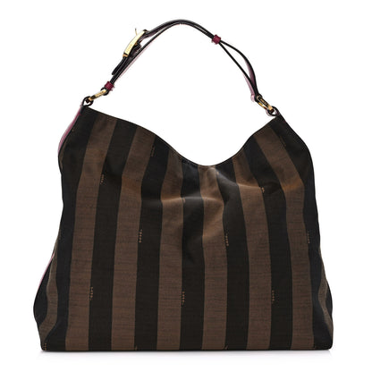 Fendi Pequin Vitello Large Hobo Tobacco Amarena 1 of 12