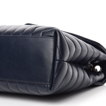 Saint Laurent Calfskin Y Quilted Monogram Medium Loulou Chain Satchel Medium Blue 7 of 11