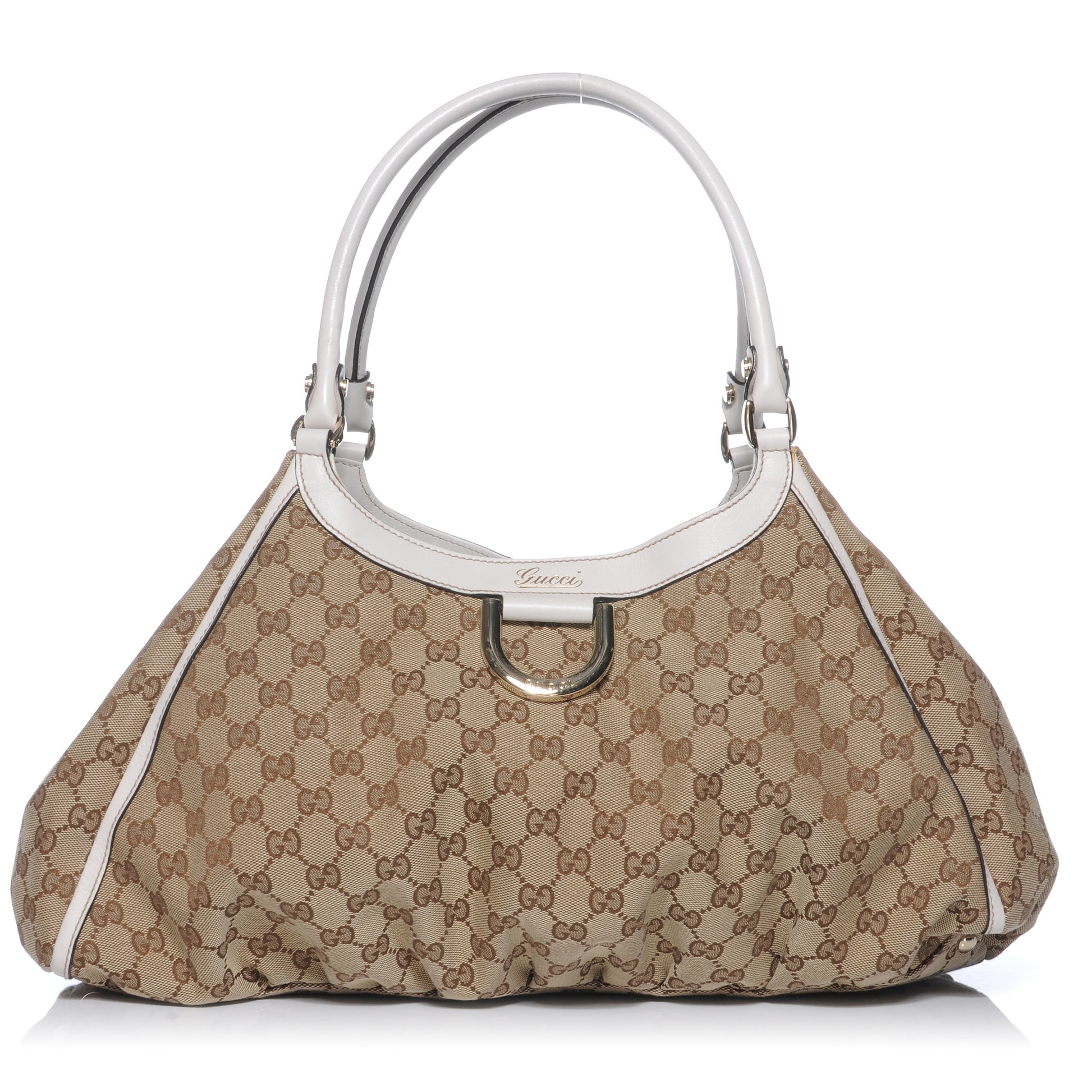 Gucci Monogram D Gold Large Hobo White 1 of 8