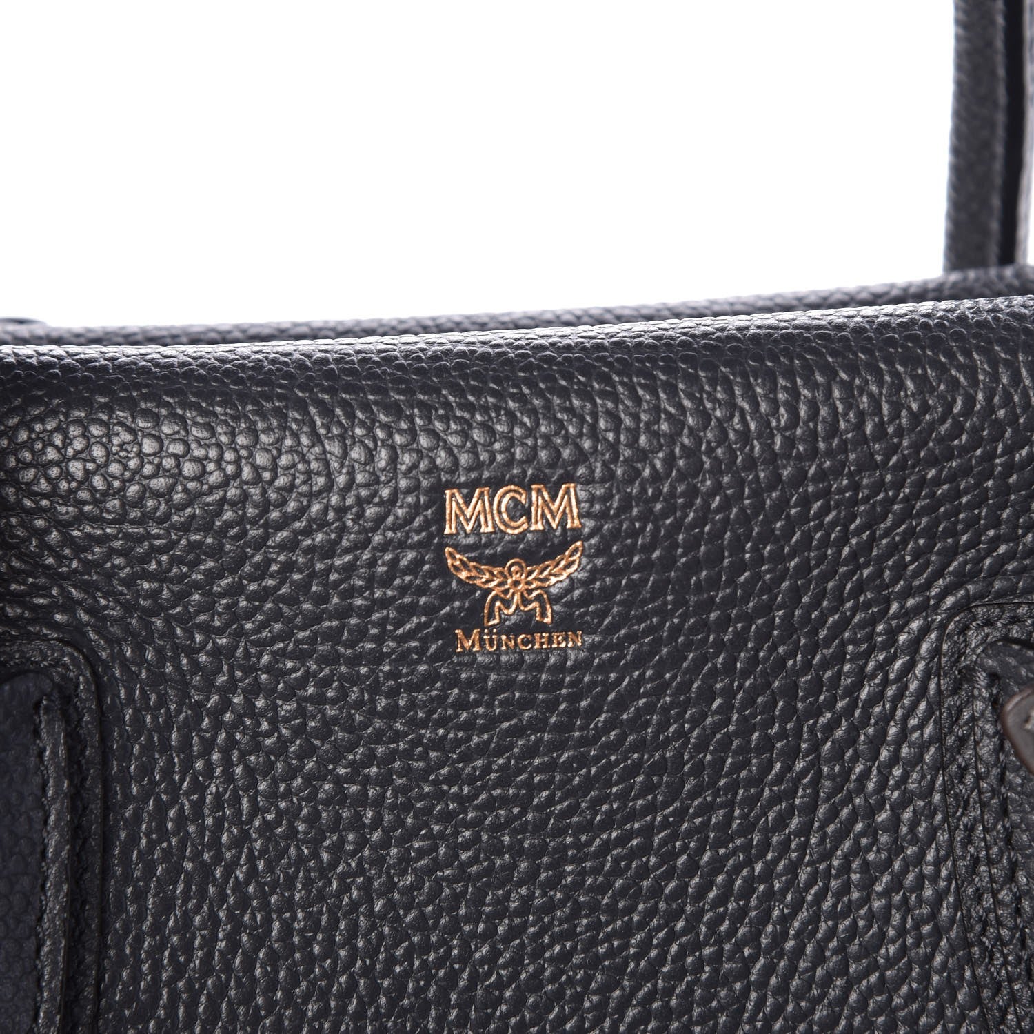 MCM Grained Calfskin Large Milla Tote Phantom Grey 7 of 14