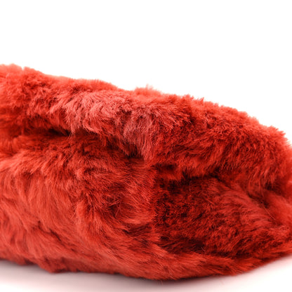Saint Laurent Suede Fur Small Reversible Monogram Kate Satchel Pavot Rouge 15 of 17