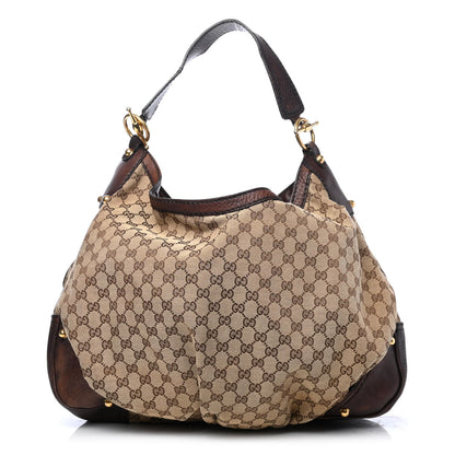 Gucci Monogram Large Jockey Hobo Brown 1 of 4
