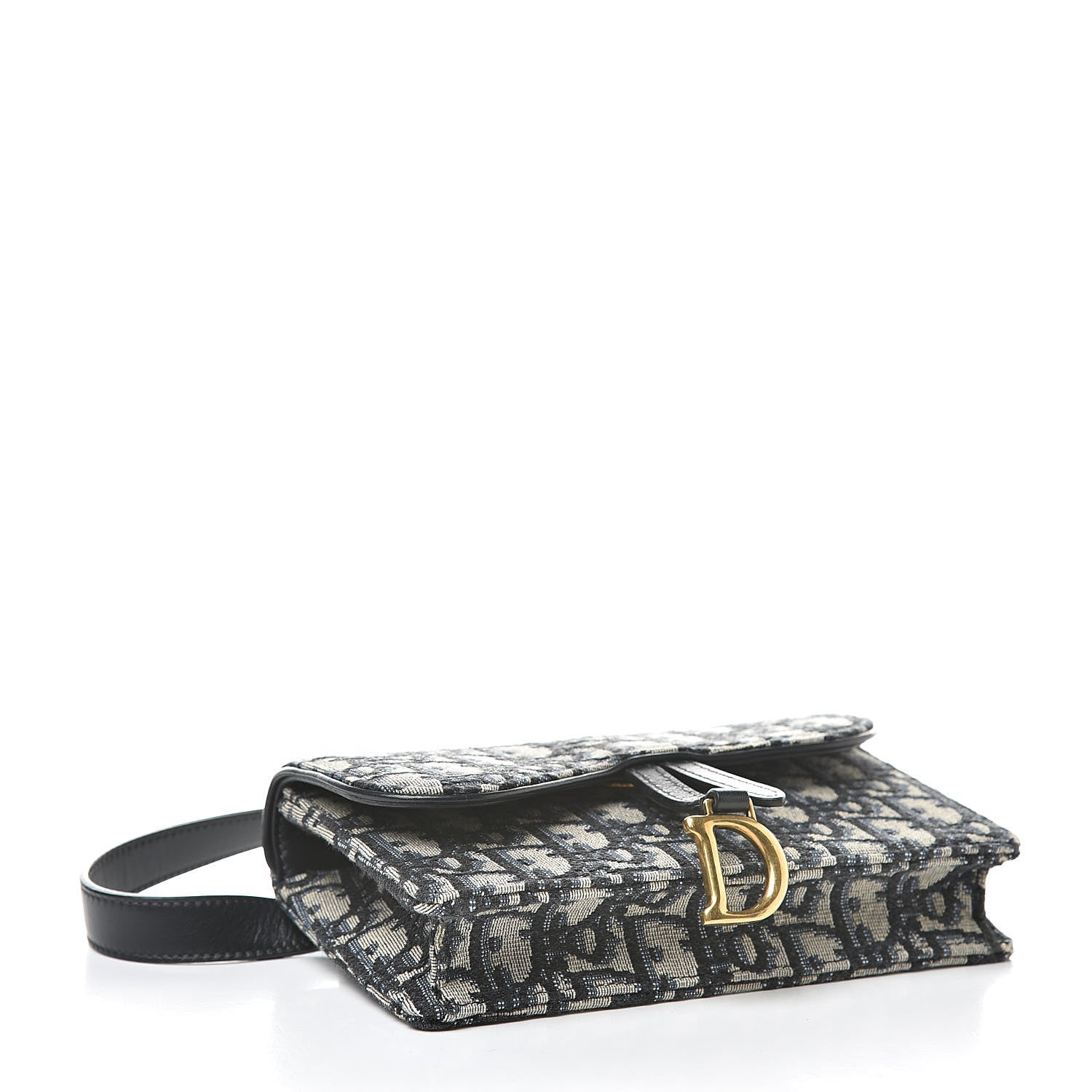 Christian Dior Oblique Saddle Belt Bag Blue 4 of 13