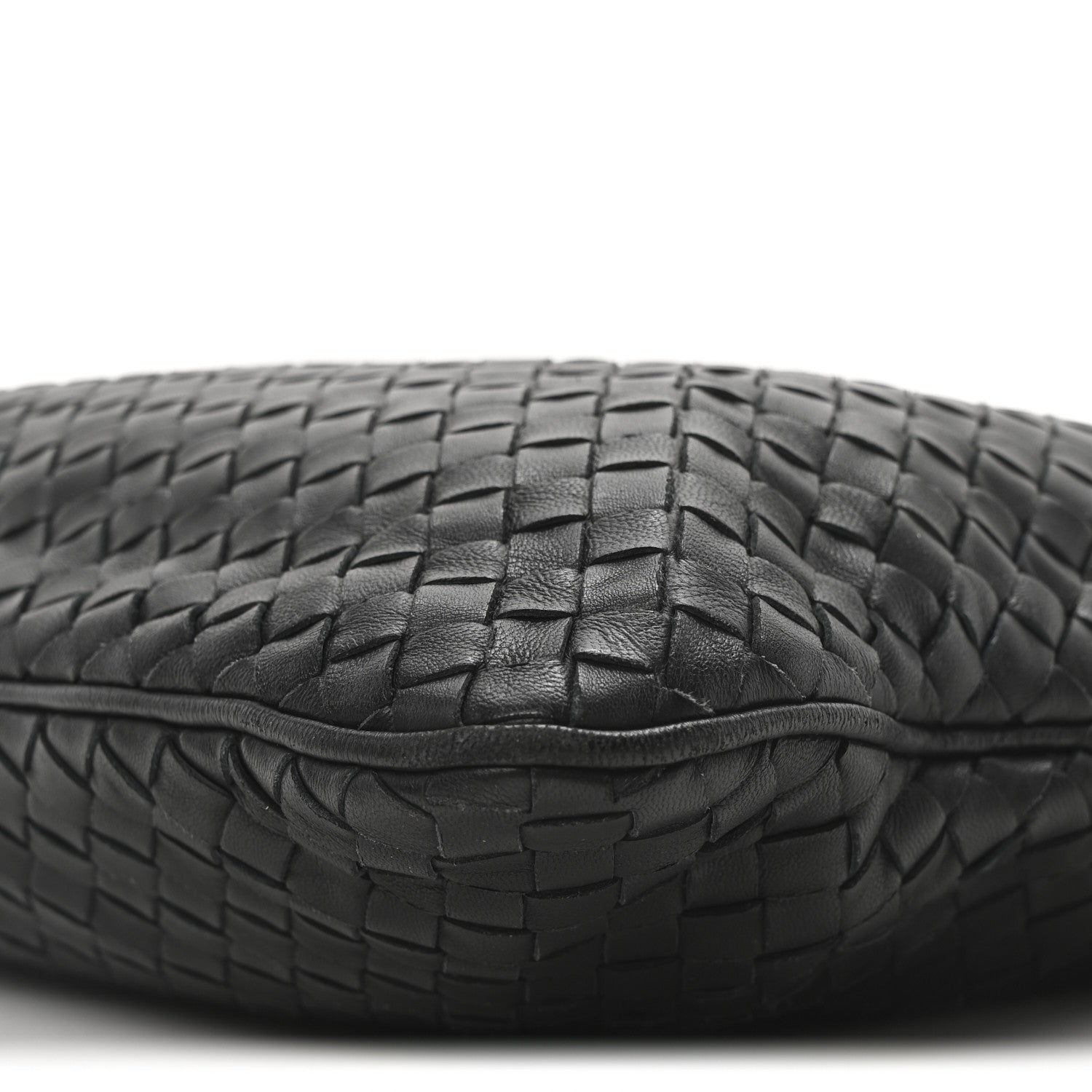 Bottega Veneta Nappa Intrecciato Flat Shoulder Bag Black 9 of 9