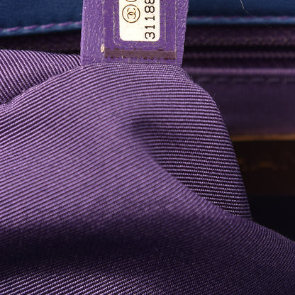 Chanel Tie Dye Calfskin Quilted Medium Chanel 19 Flap Blue Purple 7 of 12
