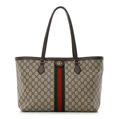 Gucci GG Supreme Monogram Medium Ophidia Shopping Tote Brown 1 of 17