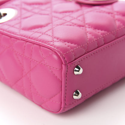 Christian Dior Lambskin Cannage Mini Lady Dior Sorbet 6 of 10