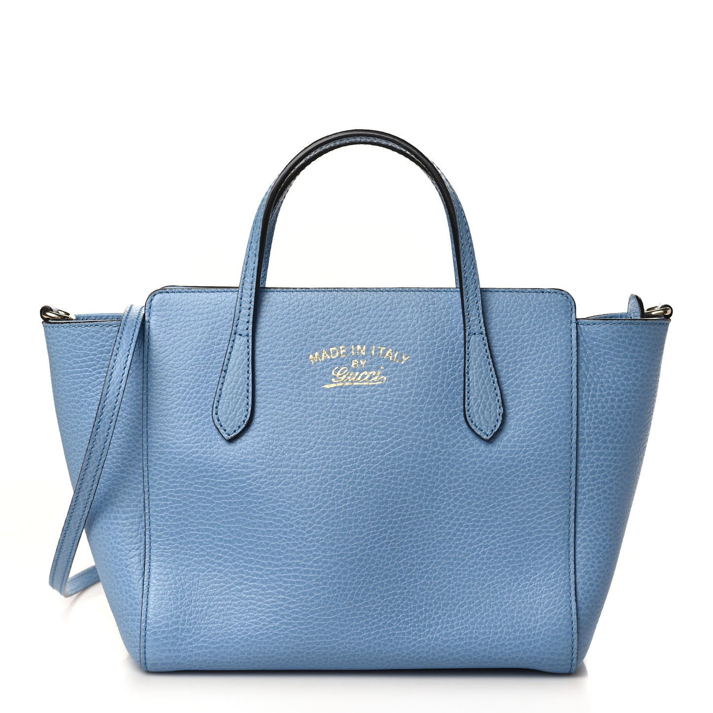 Dollar Calfskin Mini Swing Top Handle Bag Mineral Blue
