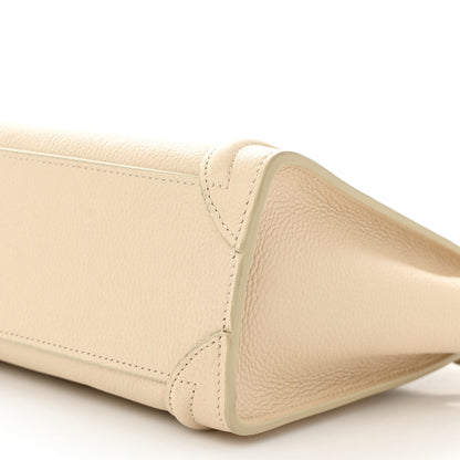 Celine Drummed Calfskin Nano Luggage Ivory 11 of 11