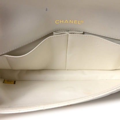 Chanel Lambskin East West Chocolate Bar Flap White 5 of 10