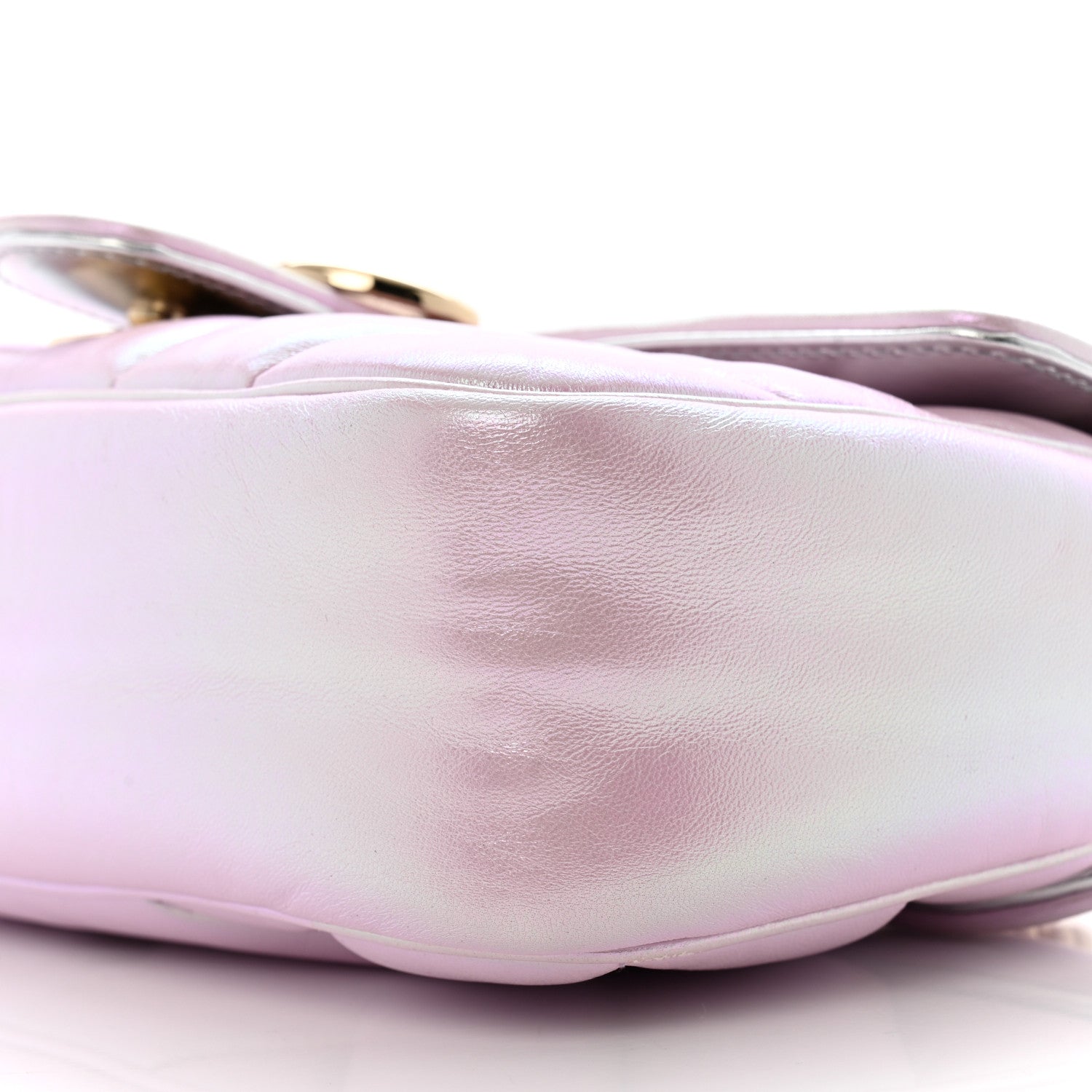 Gucci Iridescent Nappa Chevron Matelasse Small GG Marmont Shoulder Bag Iridescent Escape Pink 10 of 11