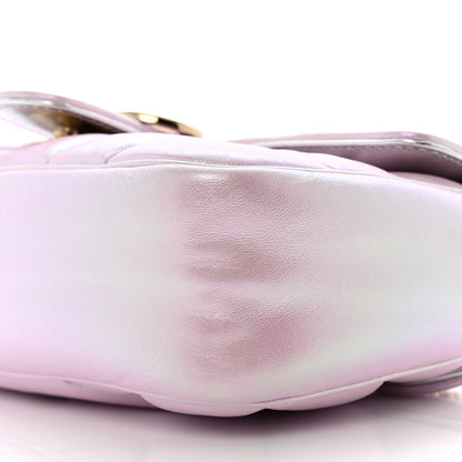Gucci Iridescent Nappa Chevron Matelasse Small GG Marmont Shoulder Bag Iridescent Escape Pink 10 of 11
