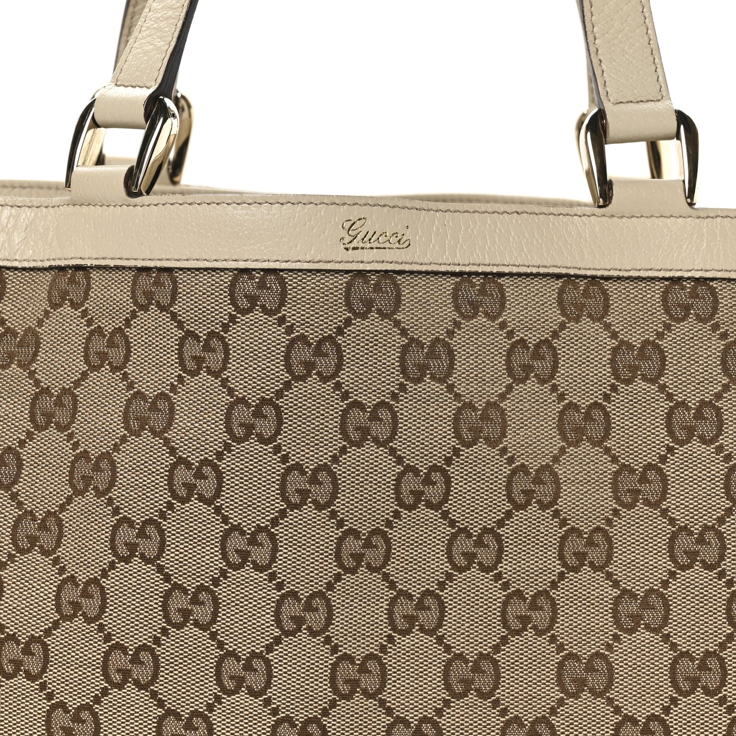 Monogram Medium Abbey Tote White