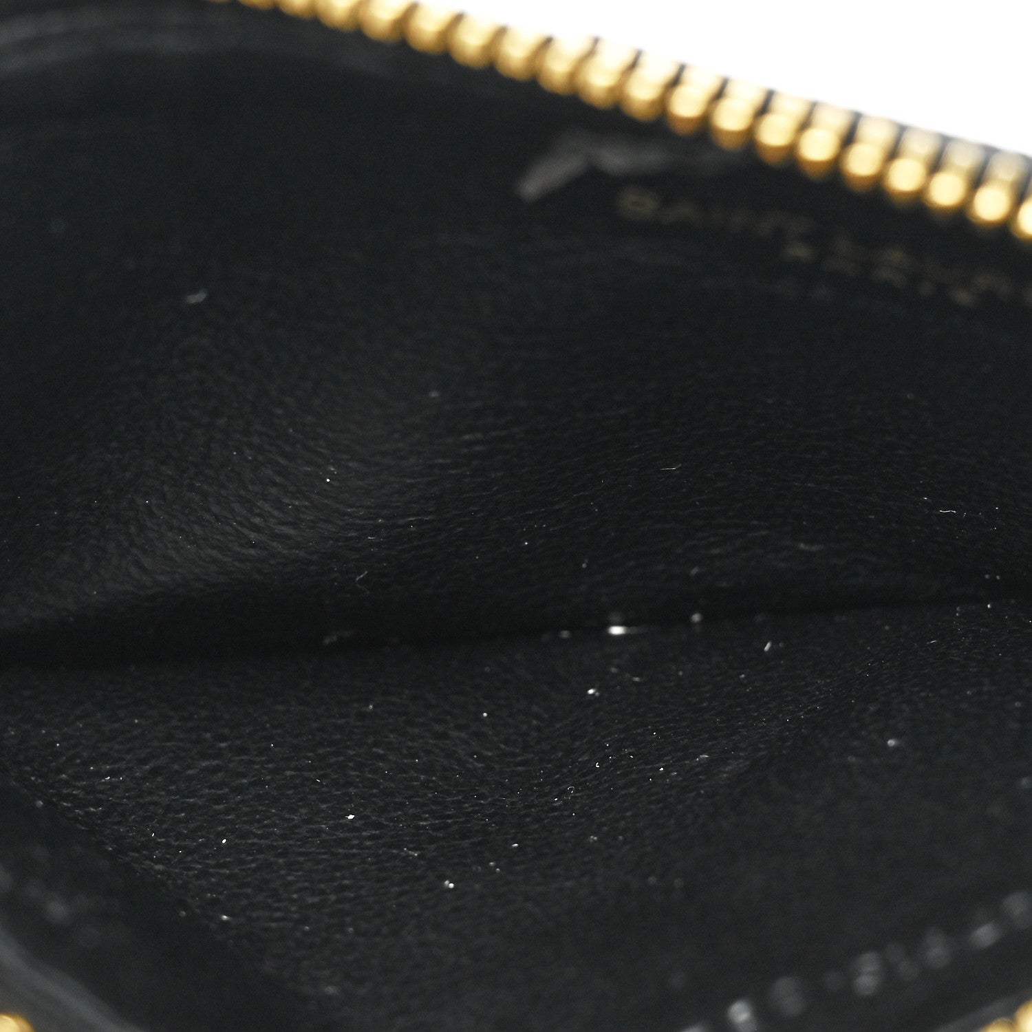 Saint Laurent Monogram Grain de Poudre 5 Fragments Zip Pouch Card Holder Black 5 of 8