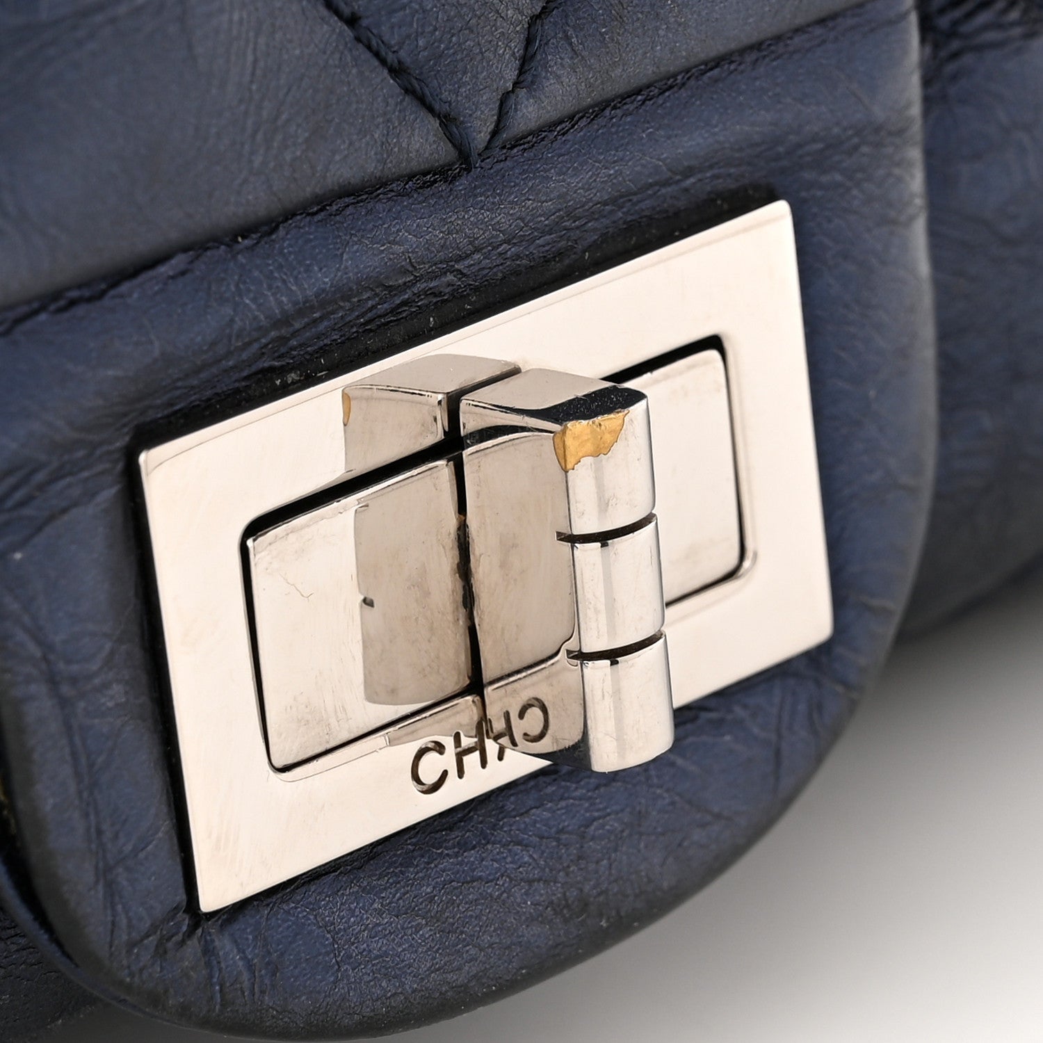 Chanel Metallic Aged Calfskin Quilted 2.55 Reissue 228 Flap Blue 11 of 11