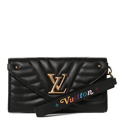 Louis Vuitton Calfskin New Wave Long Wallet Black 1 of 11