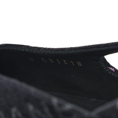 Chanel Denim Cap Toe Denim Mood Slingback Pumps 37 Black Multicolor 8 of 9