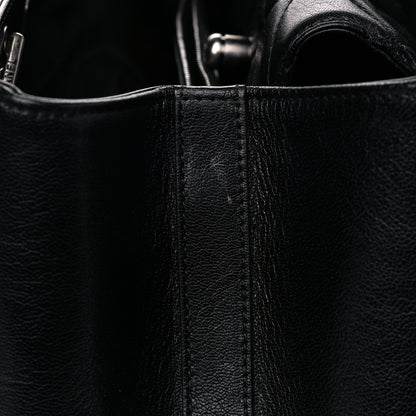 Chanel Goatskin Quilted Large City Rock Shopping Bag Black 29 of 30
