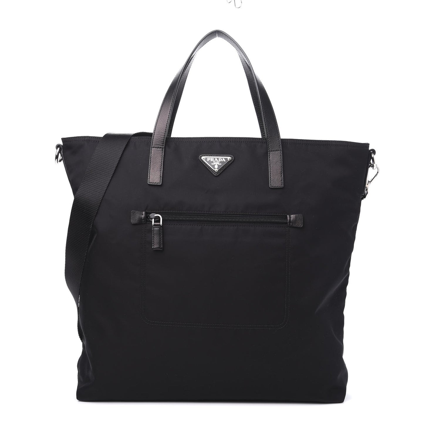 Tessuto Nylon Saffiano Tote Black