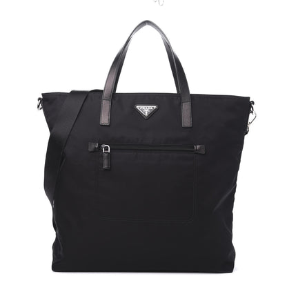 Prada Tessuto Nylon Saffiano Tote Black 1 of 13