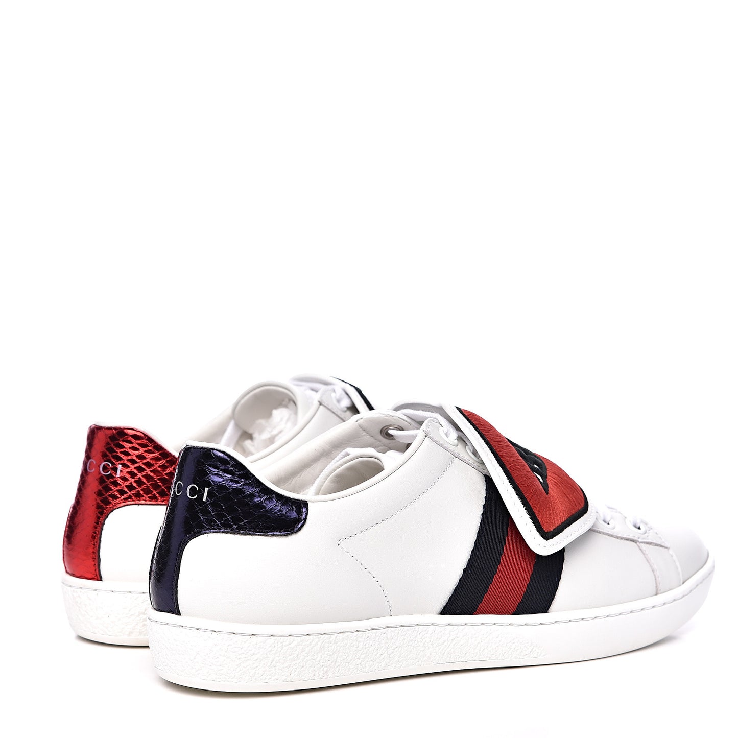 Calfskin Ayers Blind For Love Embroidered Womens Ace Sneakers 35.5 White