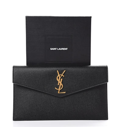 Saint Laurent Grain De Poudre Uptown Pouch Black 7 of 7
