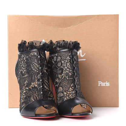 Christian Louboutin Lace Kid Henrietta 100 Booties 39.5 Black 8 of 8