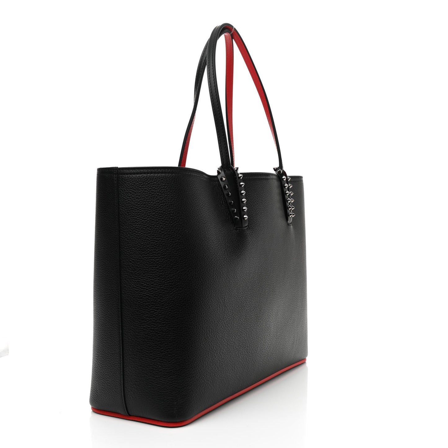 Calfskin Spikes Small East West Cabata Tote Black