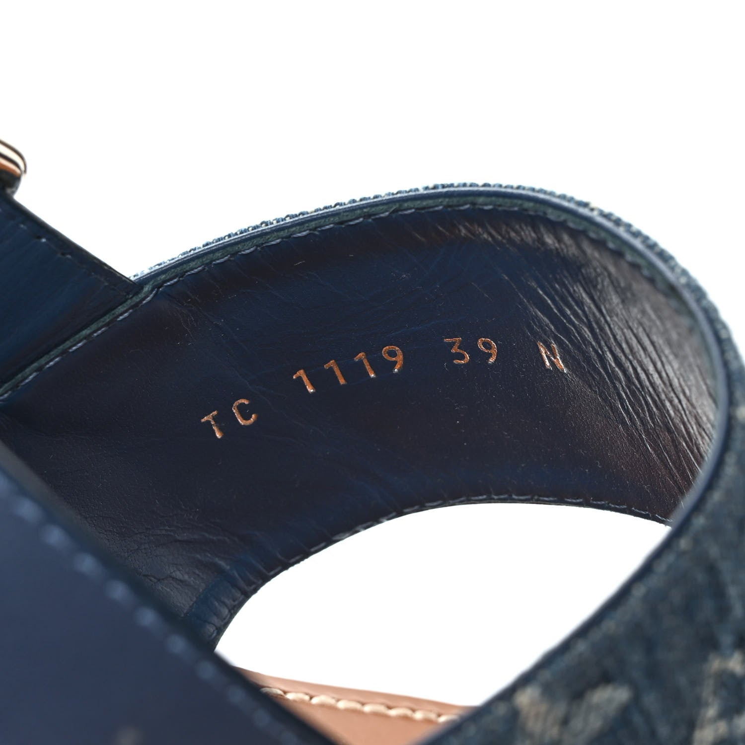 Louis Vuitton Monogram Denim Starboard Flat Thong Sandal 39 Blue 8 of 8