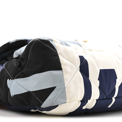 Chanel Silk Maxi Scarf Chanel 19 Flap Black Blue White 9 of 15