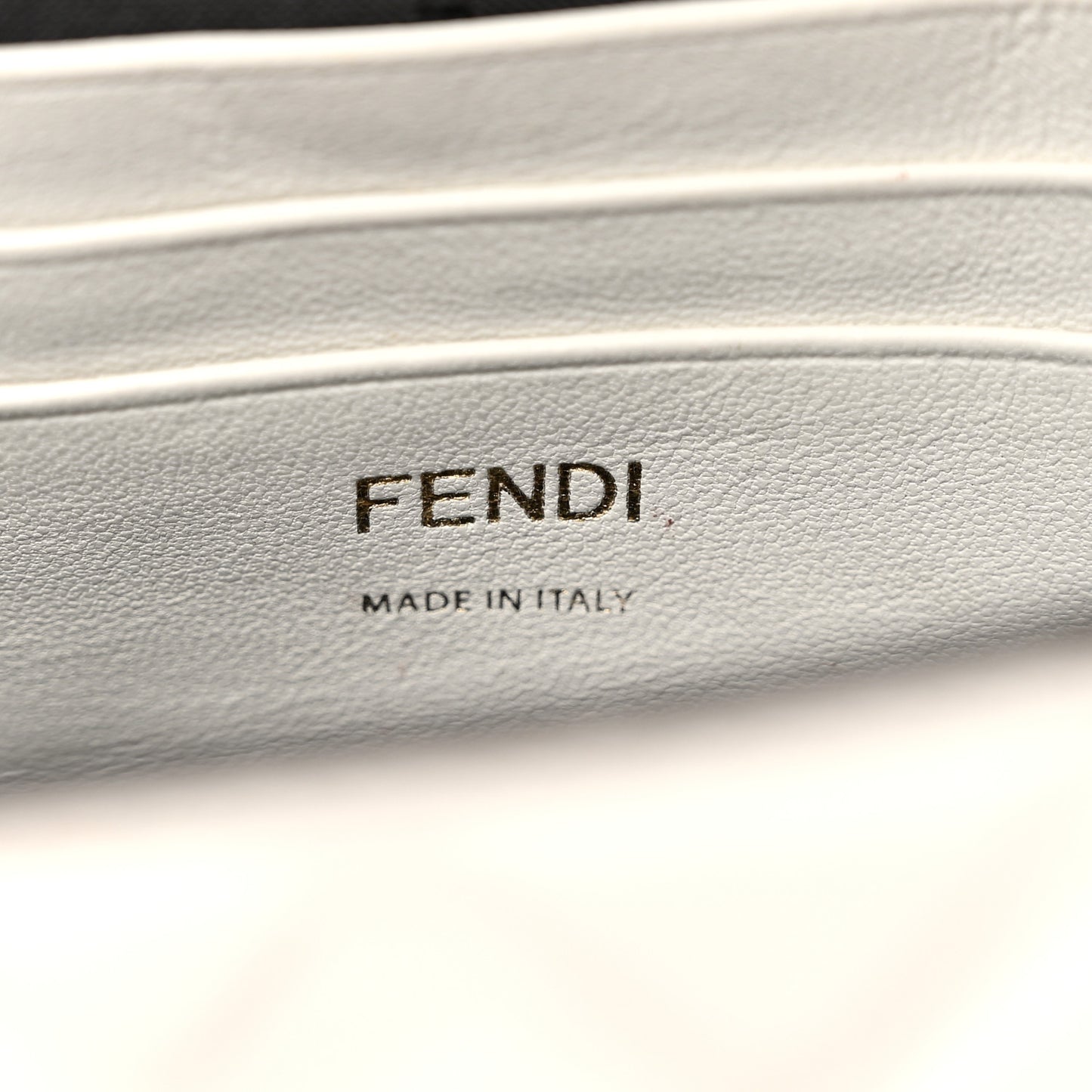 Nappa FF 1974 Embossed Mini Baguette White