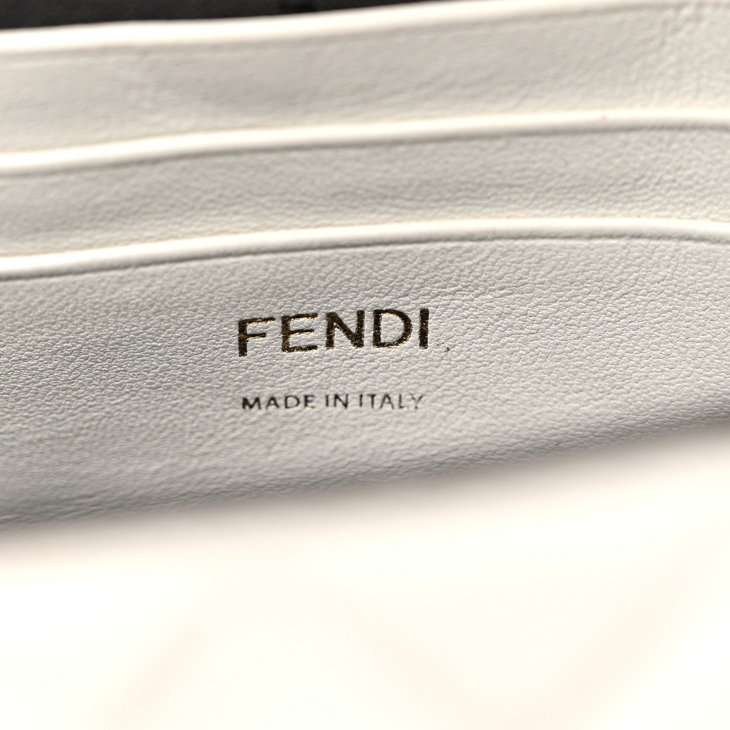 Fendi Nappa FF 1974 Embossed Mini Baguette White 6 of 10