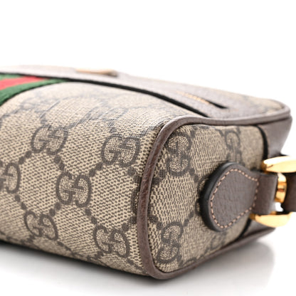 Gucci GG Supreme Monogram Web Mini Ophidia Shoulder Bag Brown 10 of 11
