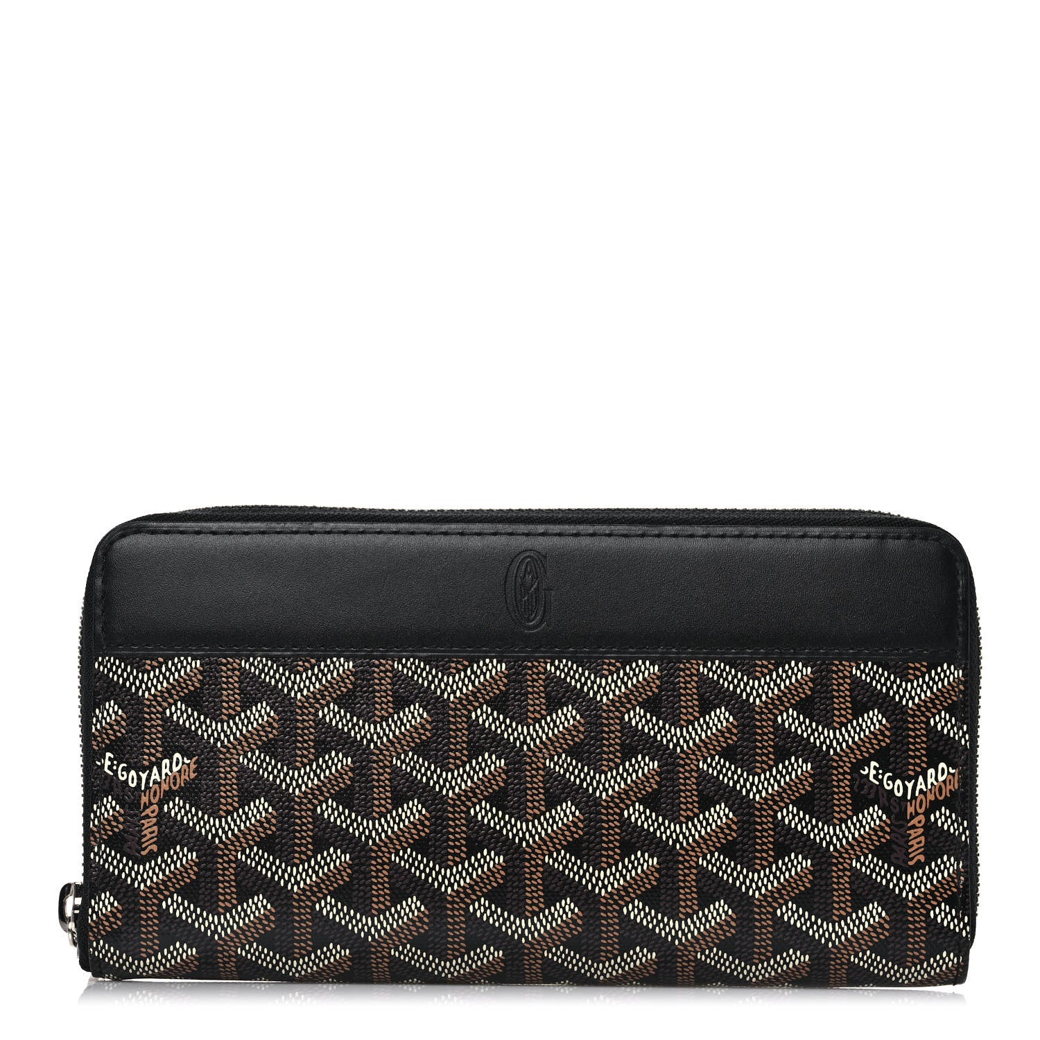 Goyard Goyardine Matignon Zip Around GM Wallet Black 1 of 9
