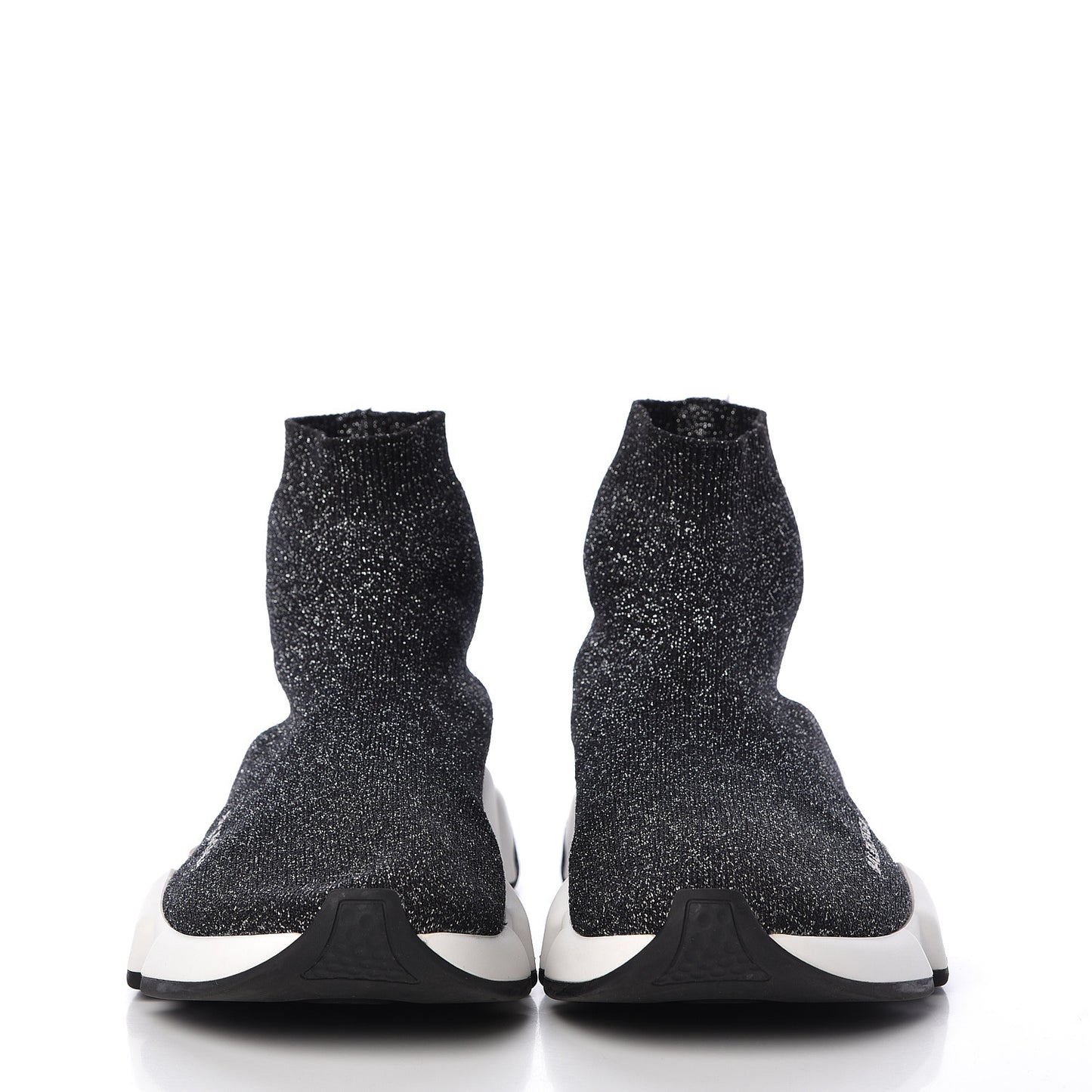 Knit Metal Womens Speed Sneakers 40 Black Gold