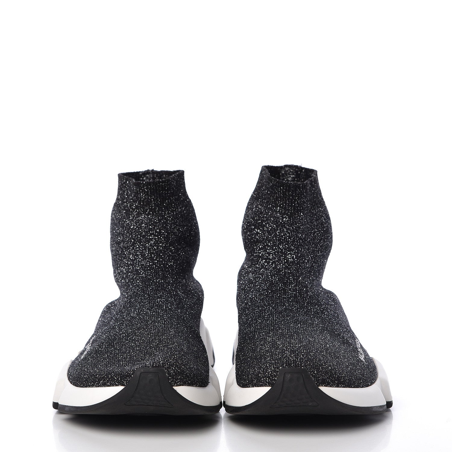 Balenciaga Knit Metal Womens Speed Sneakers 40 Black Gold 2 of 9