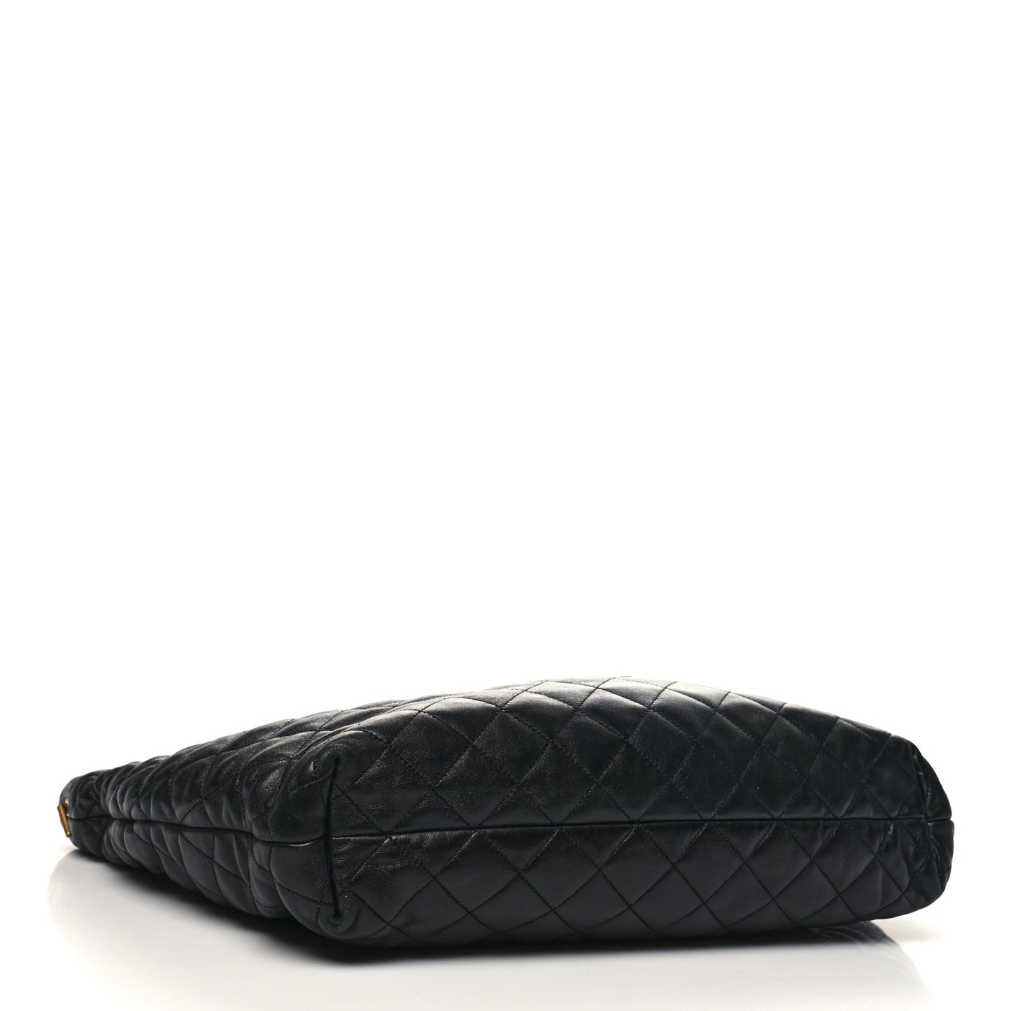 Lambskin Quilted Maxi Icare Shopping Tote Black