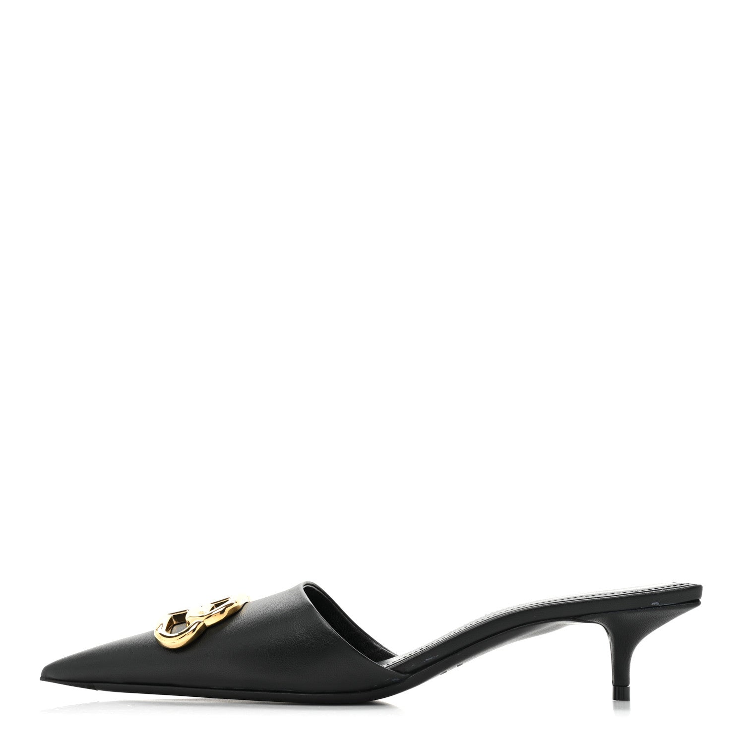 Balenciaga Soft Nappa BB Square Knife Pointed Toe 40mm Mules 37 Black 1 of 9