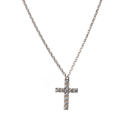 Cartier 18K Pink Gold Diamond Symbols Cross Pendant Necklace 4 of 6