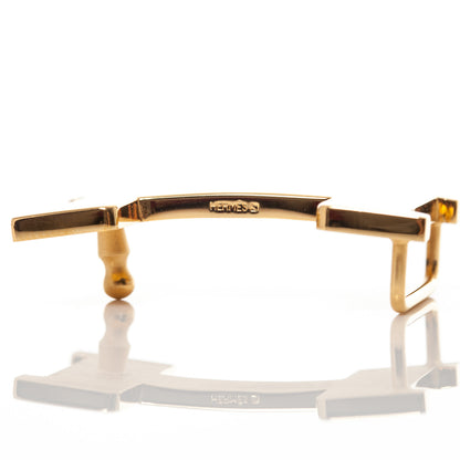 Hermes Thin Mini Reversible H Belt 78 Gold Black 5 of 6