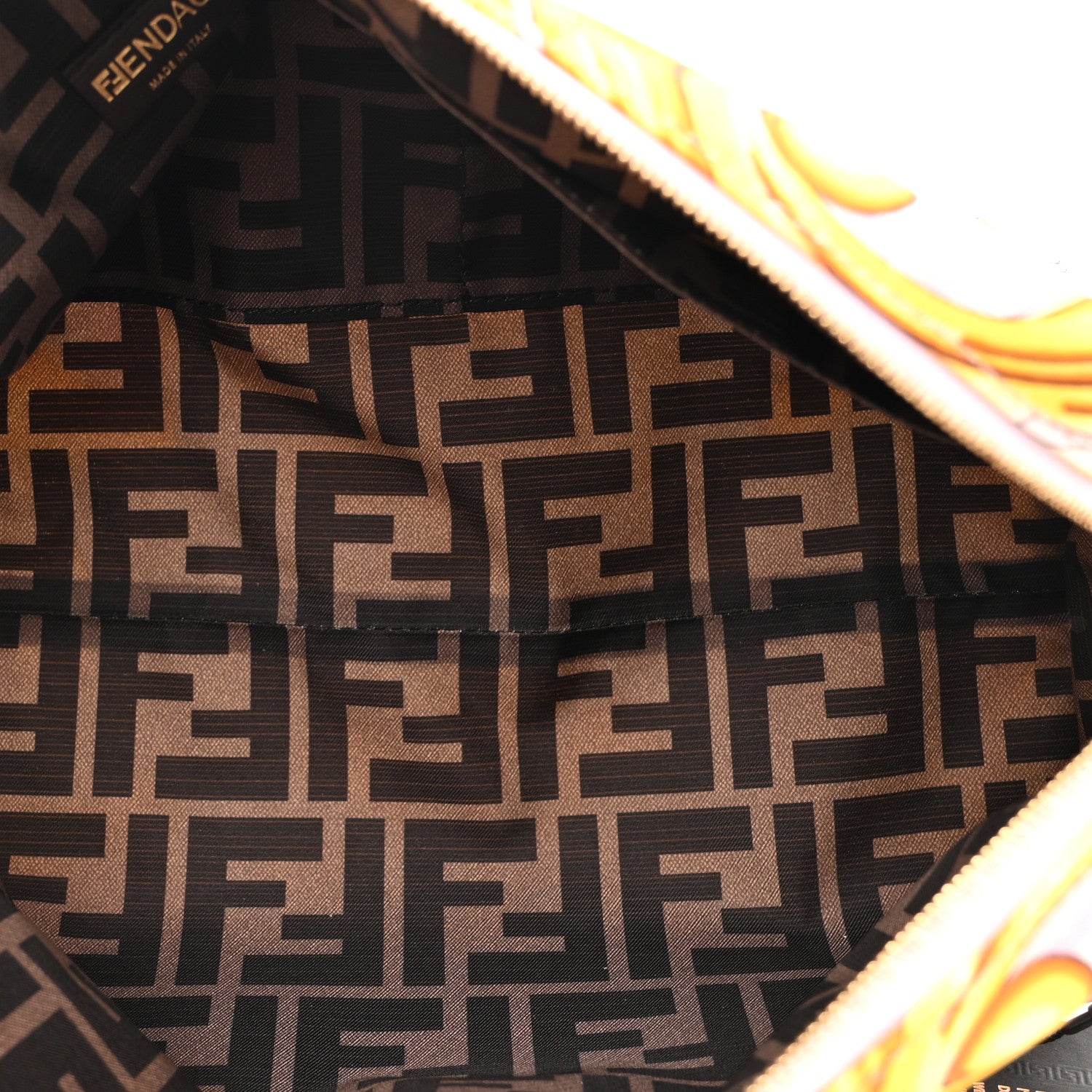 Fendi X VERSACE Nylon Fendace FF Baroque Medium Trapezoid Beauty Pouch Pink 5 of 7
