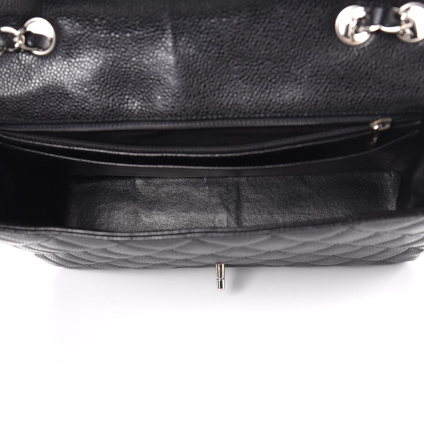 Caviar Quilted Jumbo Single Flap Black